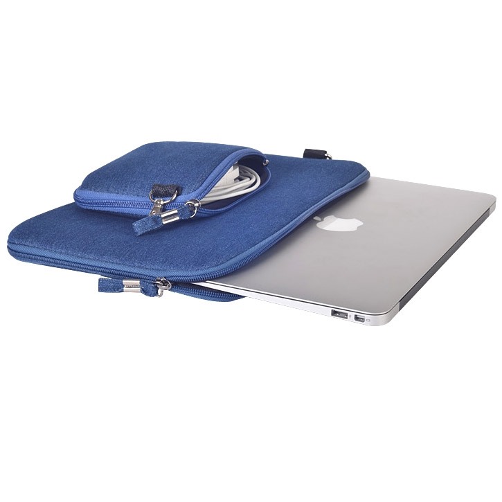 Laptopväska + liten väska - Jeans blå 11.6-tum