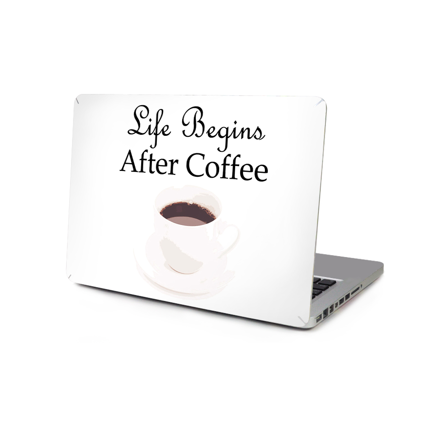 Skin fr fr Macbook 12-tum - Life begins after coffee