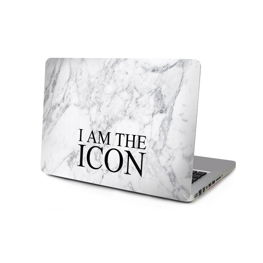  Skin fr Macbook 12-tum - I am the icon marmor vit