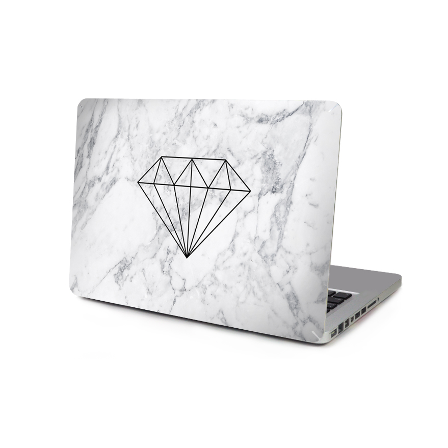  Skin fr Macbook Pro 13.3-tum - Marmor Diamond vit