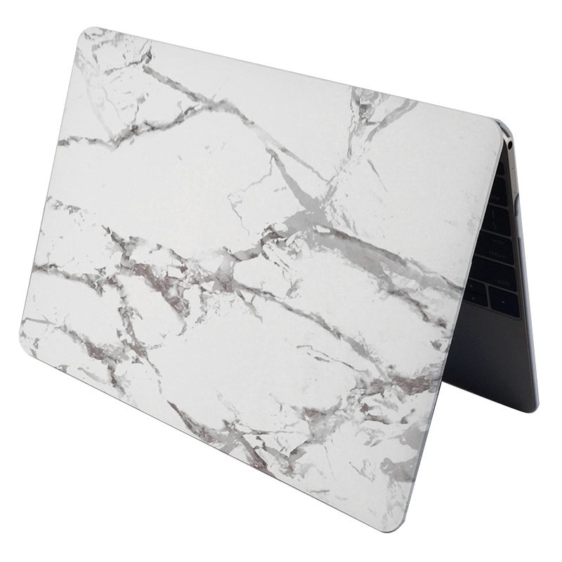 Skal för för Macbook Air 13.3-tum - (A1369/A1466) - Marmor Vit & Grå