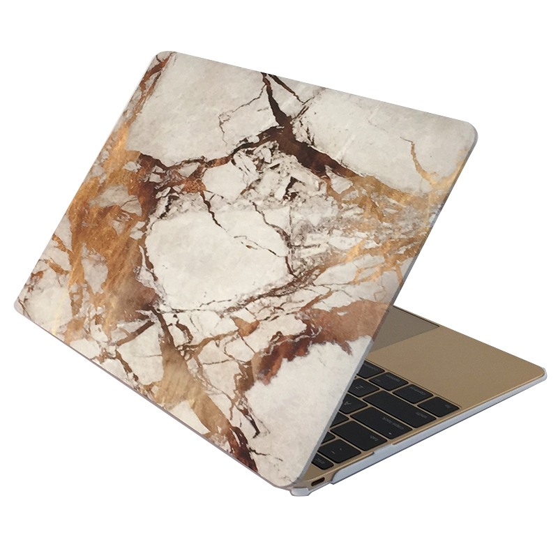  Skal fr fr Macbook Air 13.3-tum - (A1369/A1466) - Marmor Vit & Guld