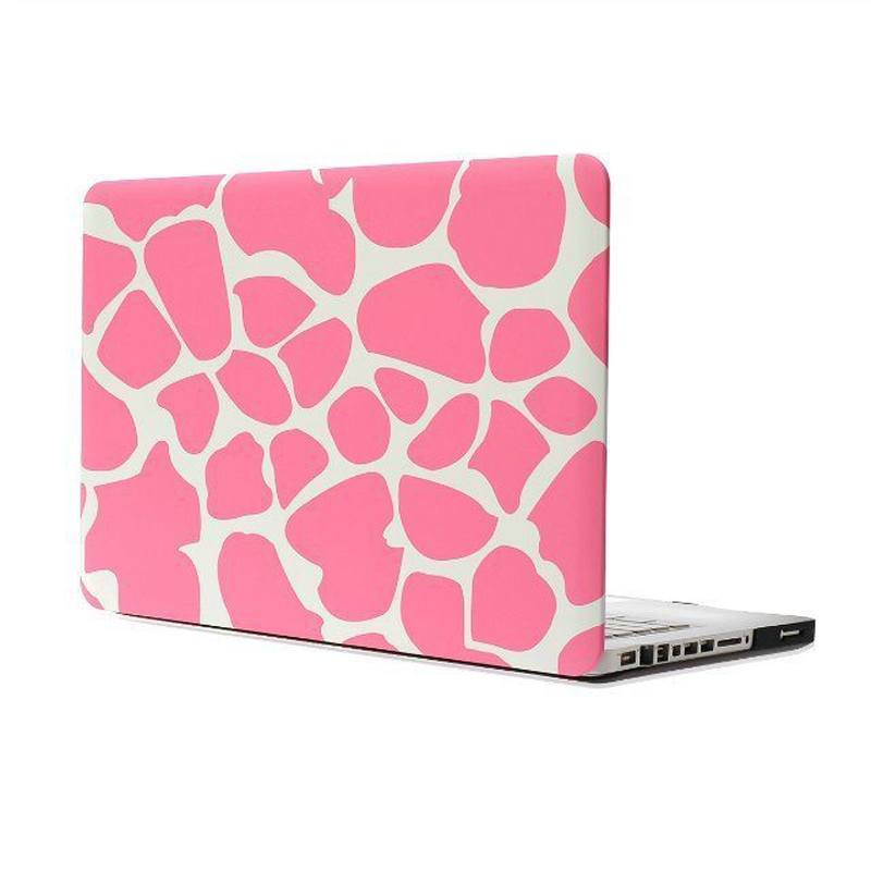 Skal för Macbook Pro - Gifraffmönster vit & rosa 15.4-tum