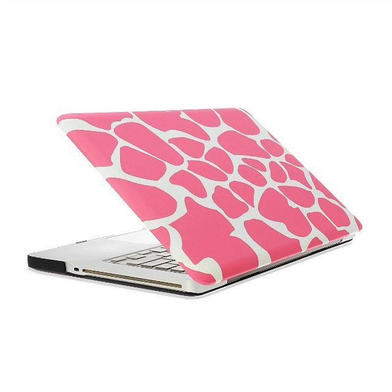 Skal för Macbook Pro - Gifraffmönster vit & rosa 15.4-tum
