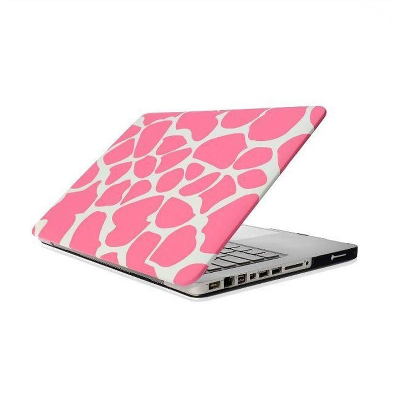 Skal för Macbook Pro - Gifraffmönster vit & rosa 15.4-tum