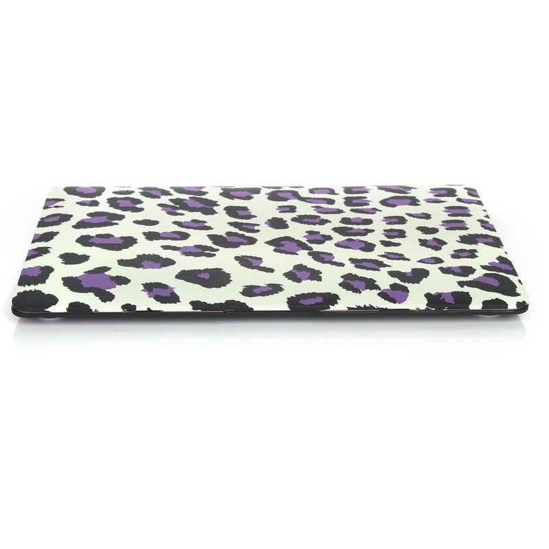  Skal fr Macbook 12-tum - Leopardmnster vit & lila