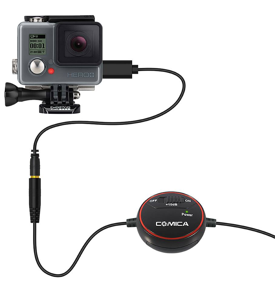 CoMica Myggmikrofon Clip-on lavalier med kabel 6 meter