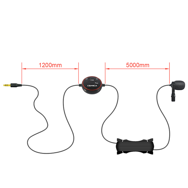  Comica Myggmikrofon Clip-on med kabel 6 meter