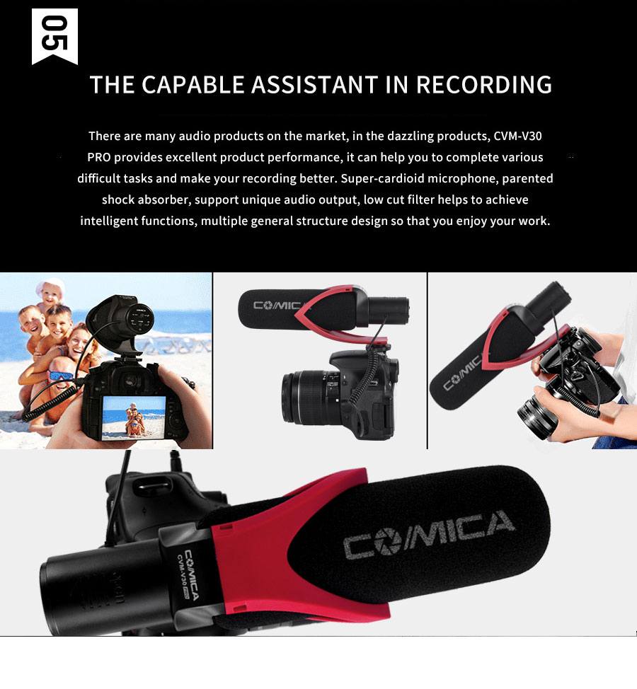 Videomikrofon för systemkameror - CoMica CVM-V30 Pro