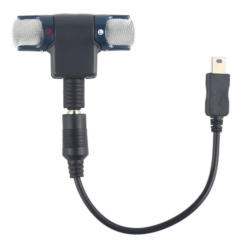 Extern Minimikrofon med USB 10 Pin adapter kabel för Gopro