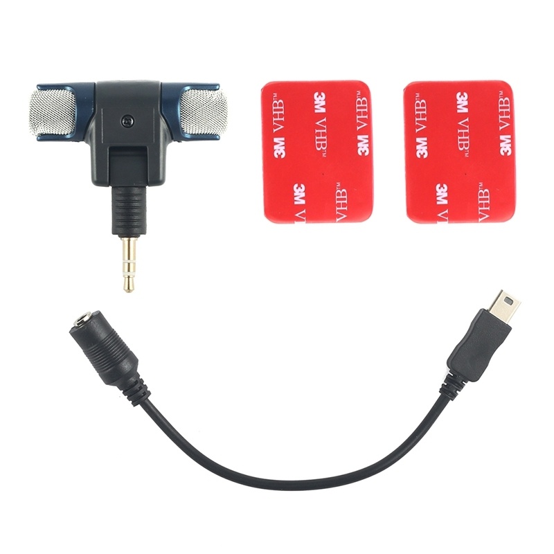 Extern Minimikrofon med USB 10 Pin adapter kabel för Gopro