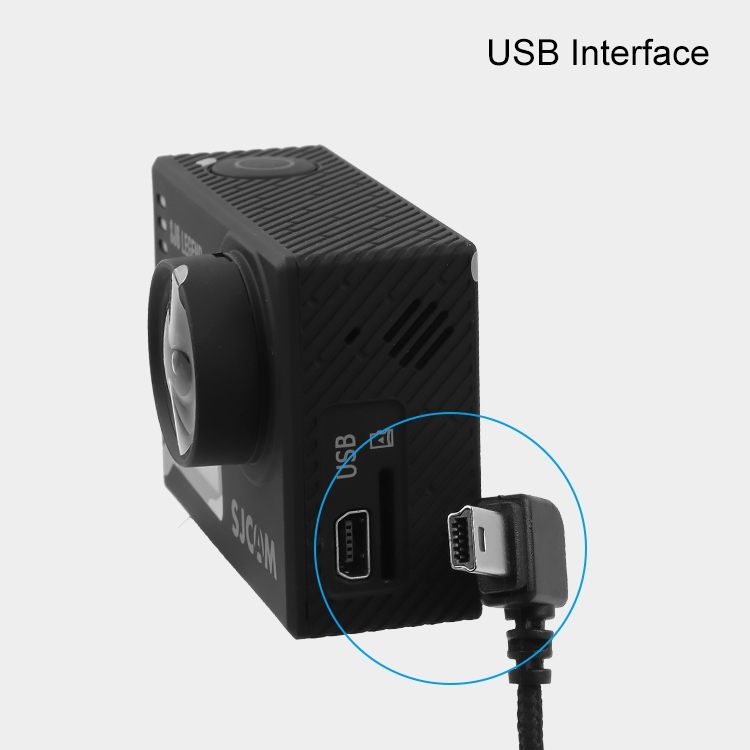 Lavaliermikrofon med slipsklämma för actionkameror med Mini USB-b5