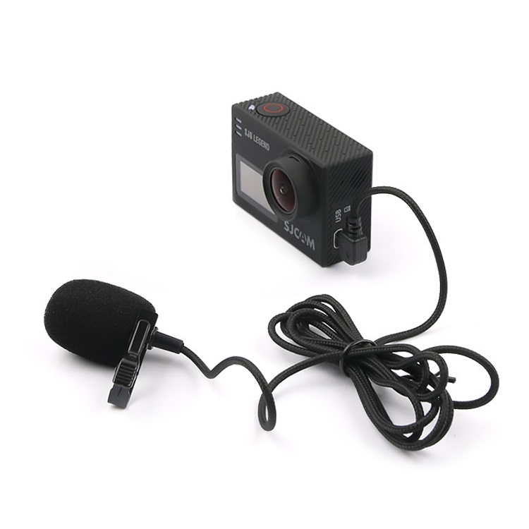  Lavaliermikrofon med slipsklämma för actionkameror med Mini USB-b5