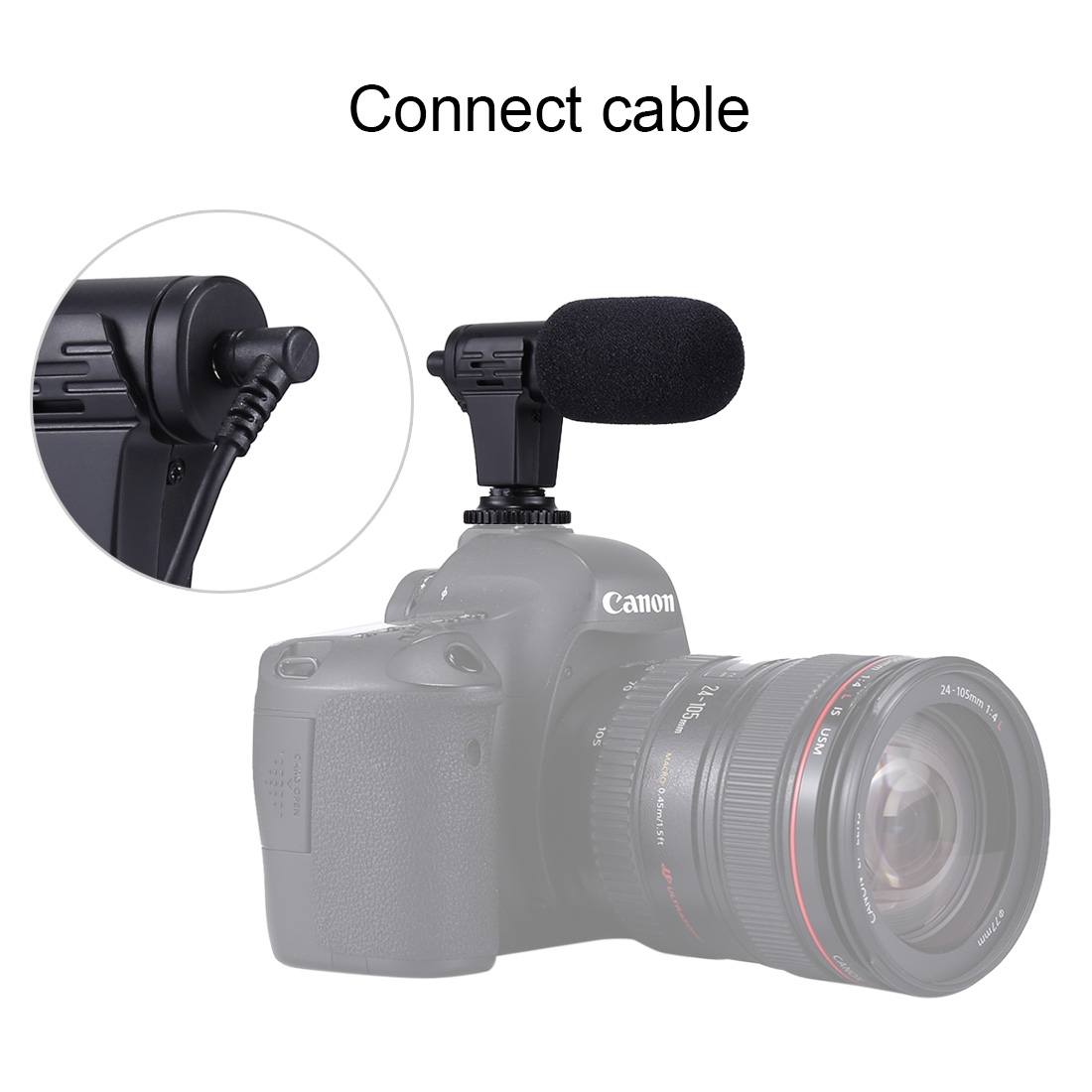 PULUZ Stereomikrofon med 3,5mm Audiouttag för DSLR och DV-videokamera