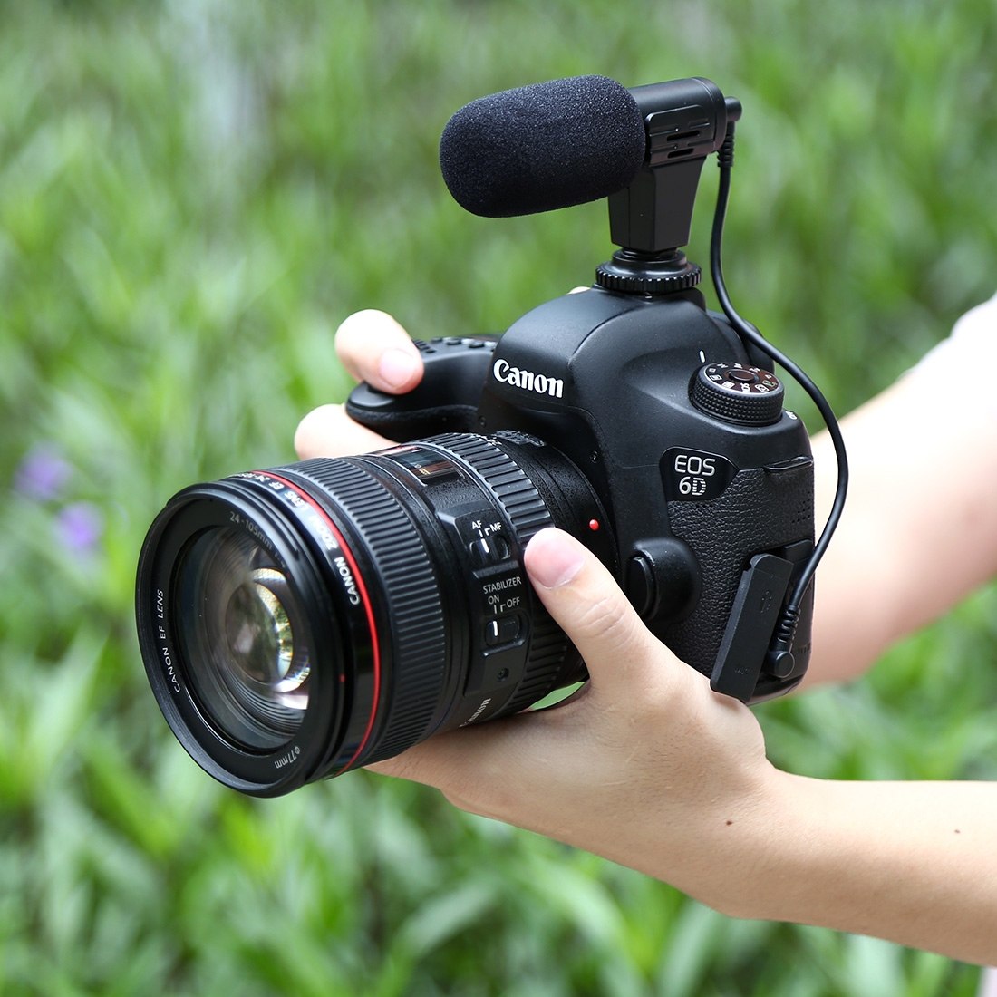 PULUZ Stereomikrofon med 3,5mm Audiouttag för DSLR och DV-videokamera