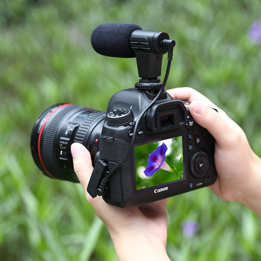 PULUZ Stereomikrofon med 3,5mm Audiouttag för DSLR och DV-videokamera