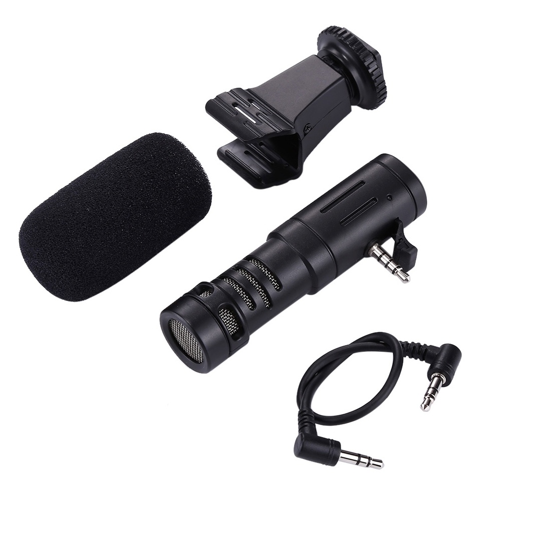PULUZ Stereomikrofon med 3,5mm Audiouttag för DSLR och DV-videokamera