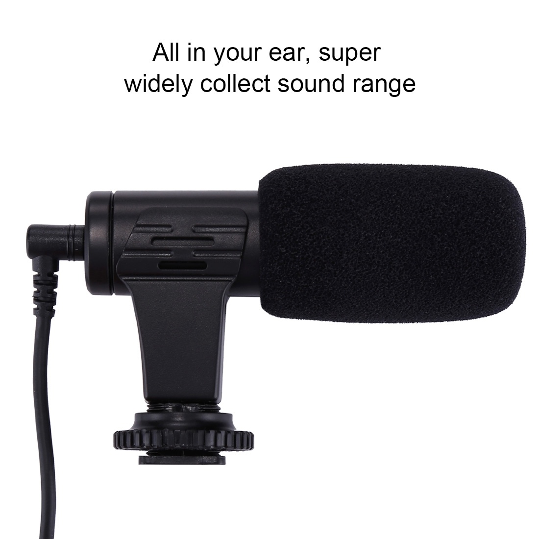 PULUZ Stereomikrofon med 3,5mm Audiouttag för DSLR och DV-videokamera