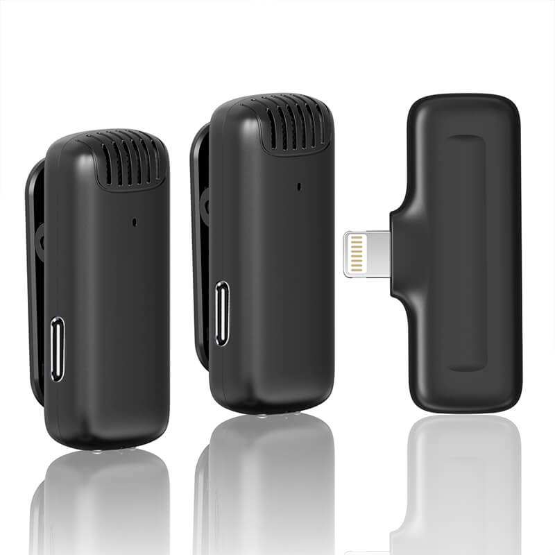  Ulanzi J12 Trdlst mikrofonsystem fr iPhone/iPad enheter med laddbox