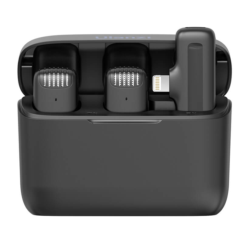 Ulanzi J12 Trådlöst mikrofonsystem för iPhone/iPad enheter med laddbox