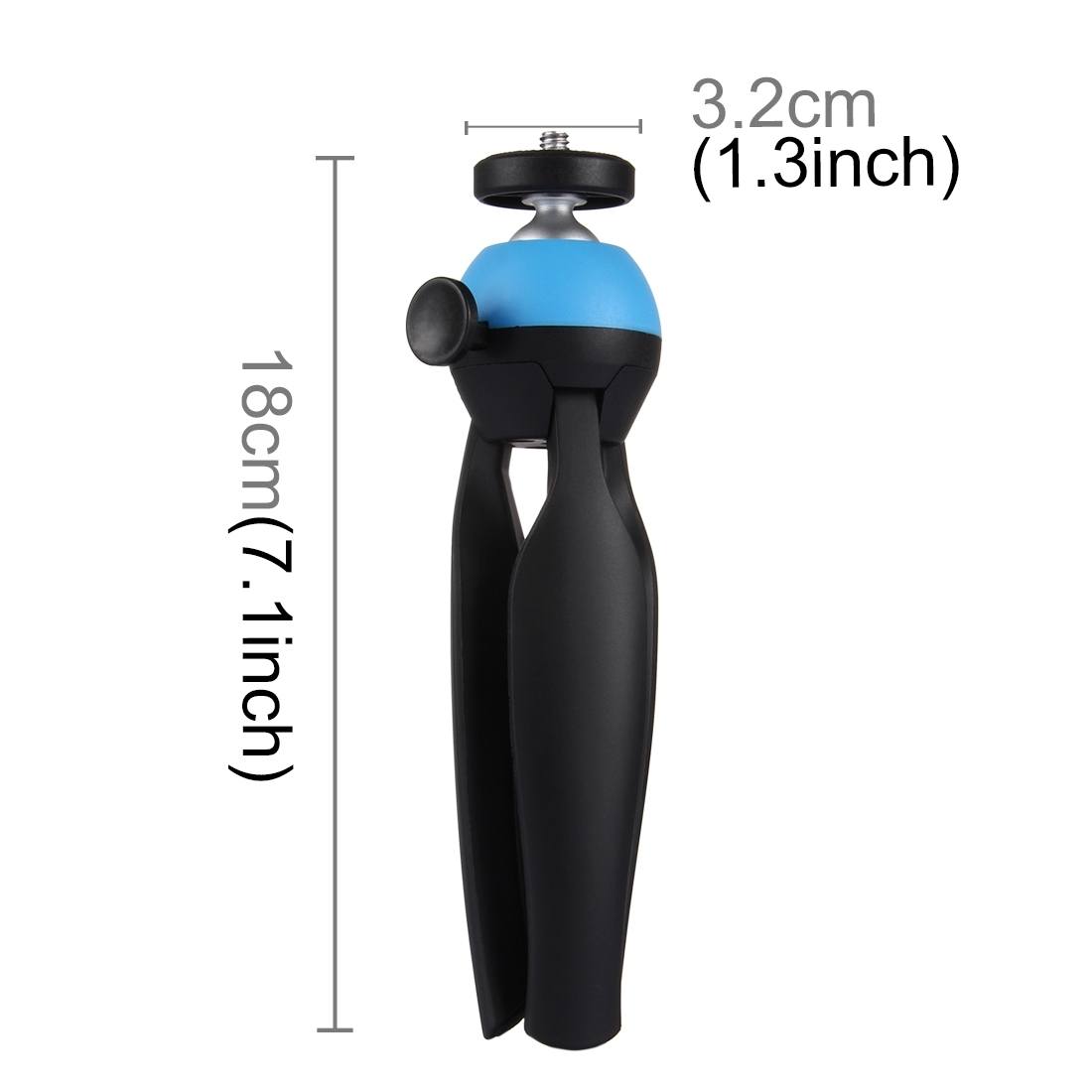 Puluz Mini Tripod med kulledshuvud för DSLR-kameror (Blå)