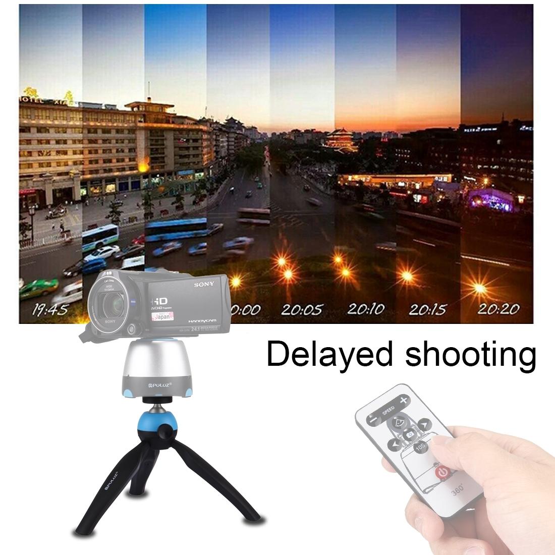 Puluz Mini Tripod med kulledshuvud för DSLR-kameror (Blå)