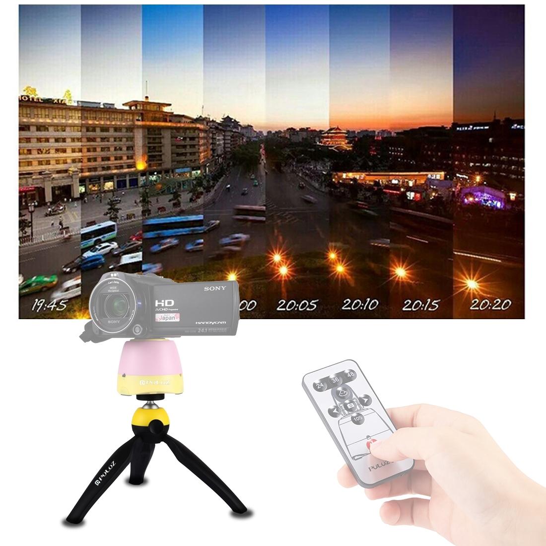 Puluz Mini Tripod med kulledshuvud för DSLR-kameror (Gul)