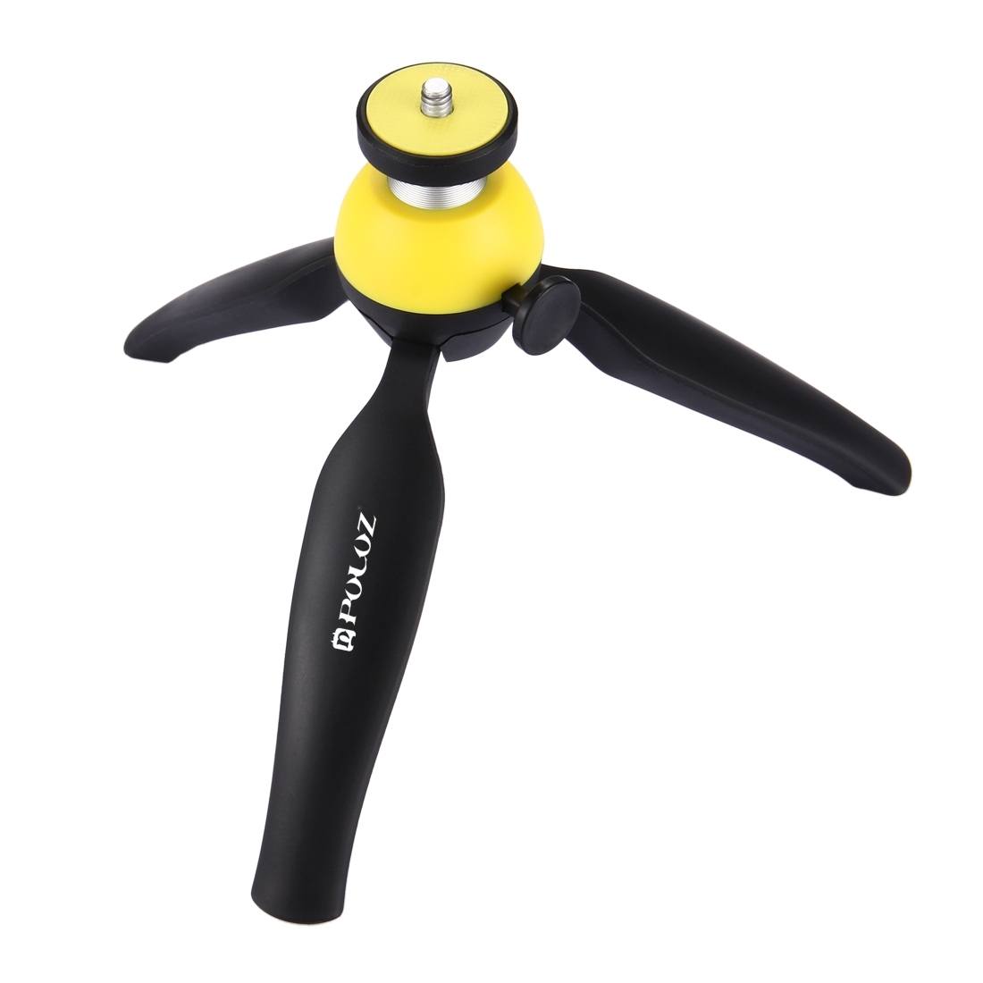 Puluz Mini Tripod med kulledshuvud för DSLR-kameror (Gul)