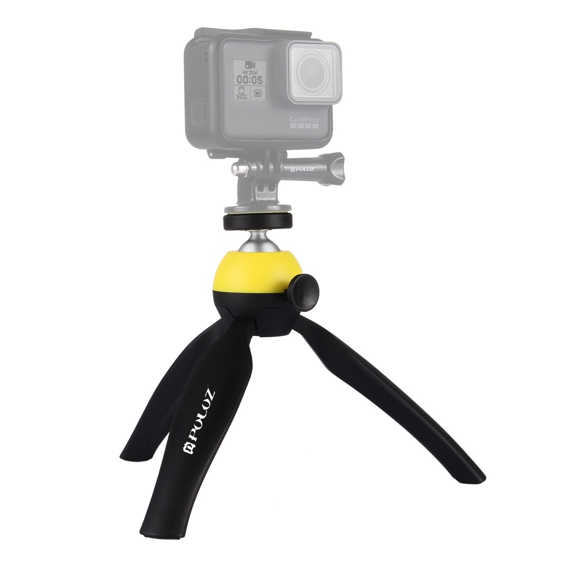 Puluz Mini Tripod med kulledshuvud för DSLR-kameror (Gul)