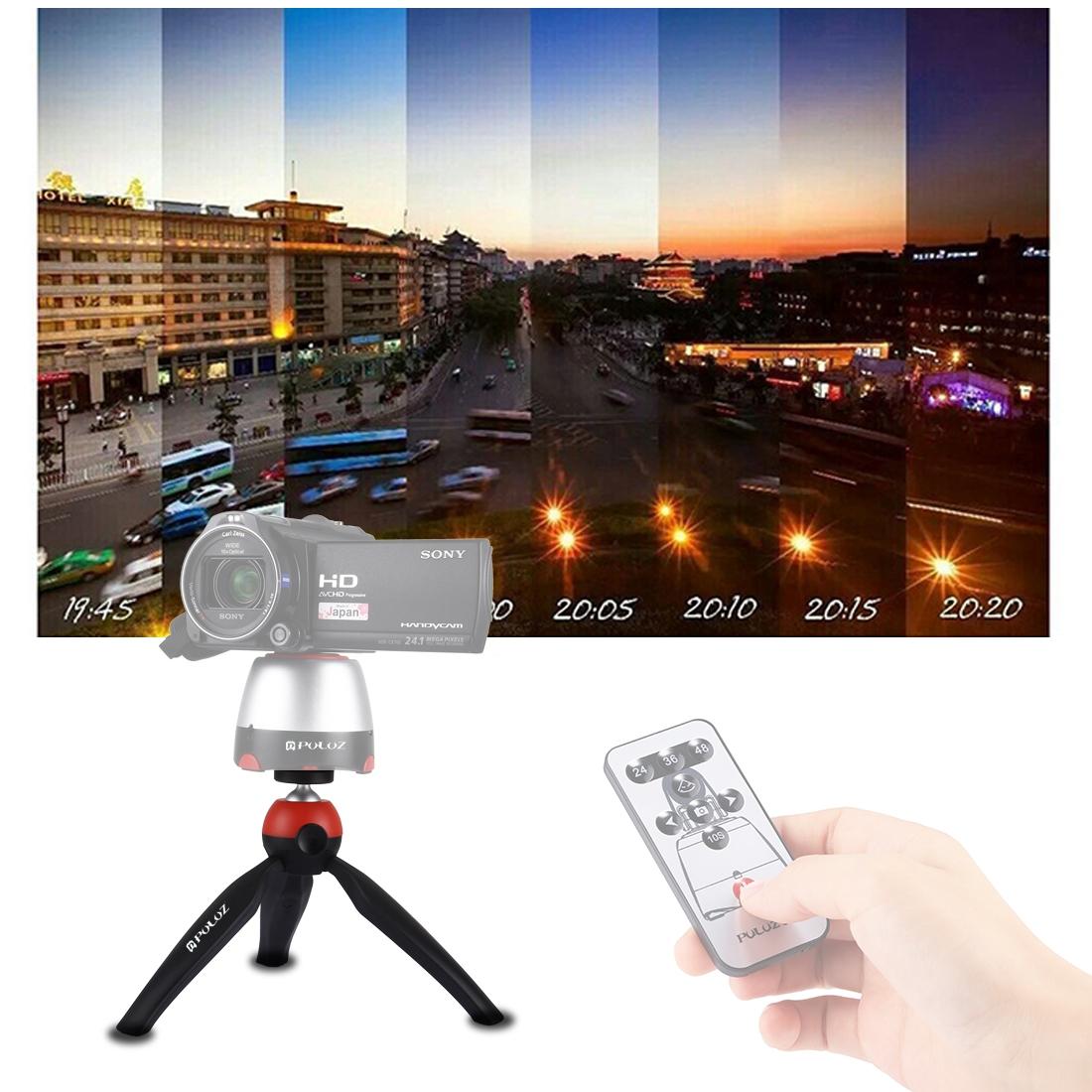 Puluz Mini Tripod med kulledshuvud för DSLR-kameror (Röd)
