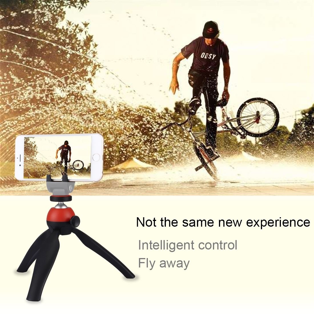 Puluz Mini Tripod med kulledshuvud för DSLR-kameror (Röd)