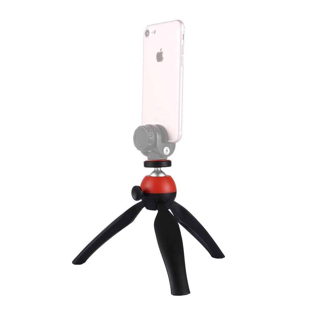 Puluz Mini Tripod med kulledshuvud för DSLR-kameror (Röd)
