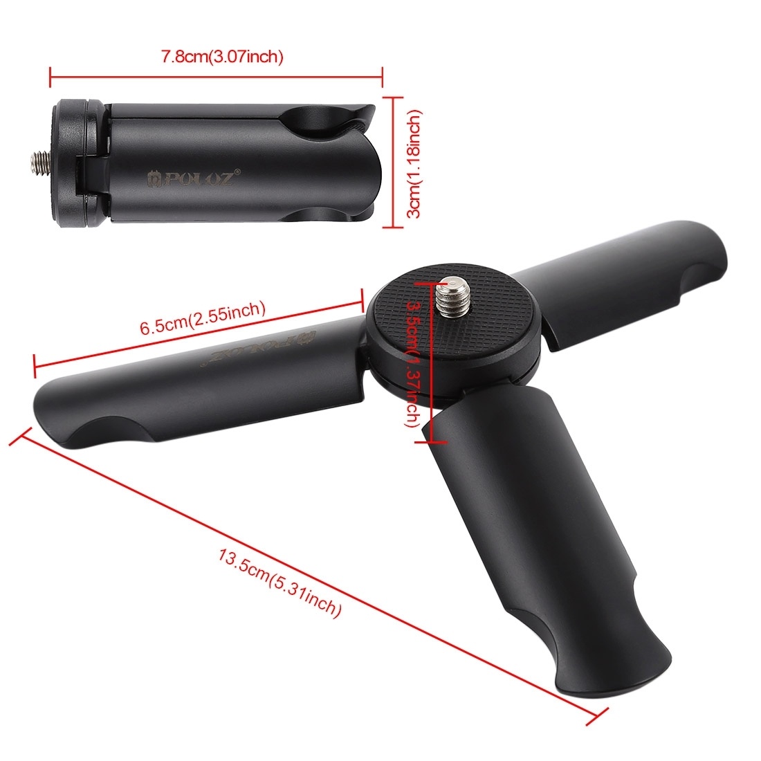 Puluz Mini Tripod + Universal klämma för Mobiltelefoner