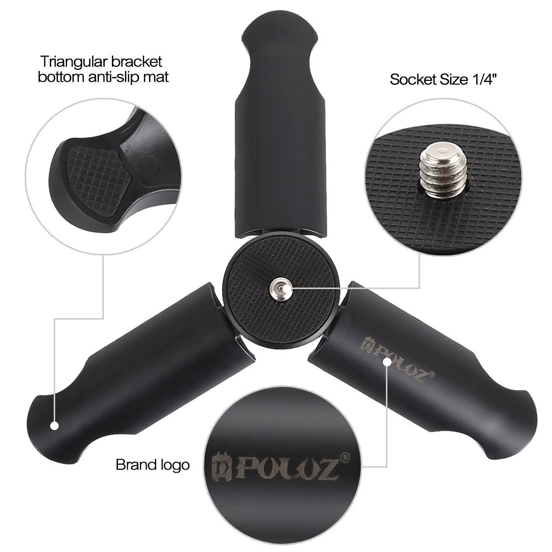 Puluz Mini Tripod + Universal klämma för Mobiltelefoner