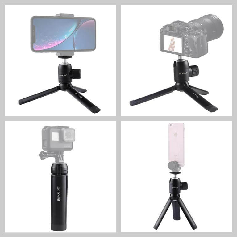  Puluz Ministativ 15cm fr kamera & mobilhllare av metall
