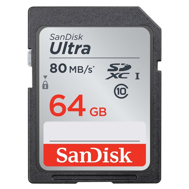  SanDisk Minneskort SDXC Ultra 64GB 80MB/s UHS-I