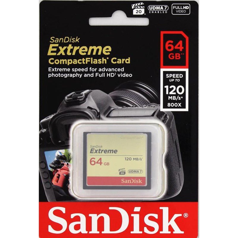 SanDisk Minneskort CF Extreme 64GB 120MB/s UDMA7