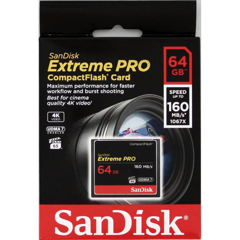  SanDisk Minneskort CF Extreme Pro 64GB 160MB/s UDMA7 - Returex