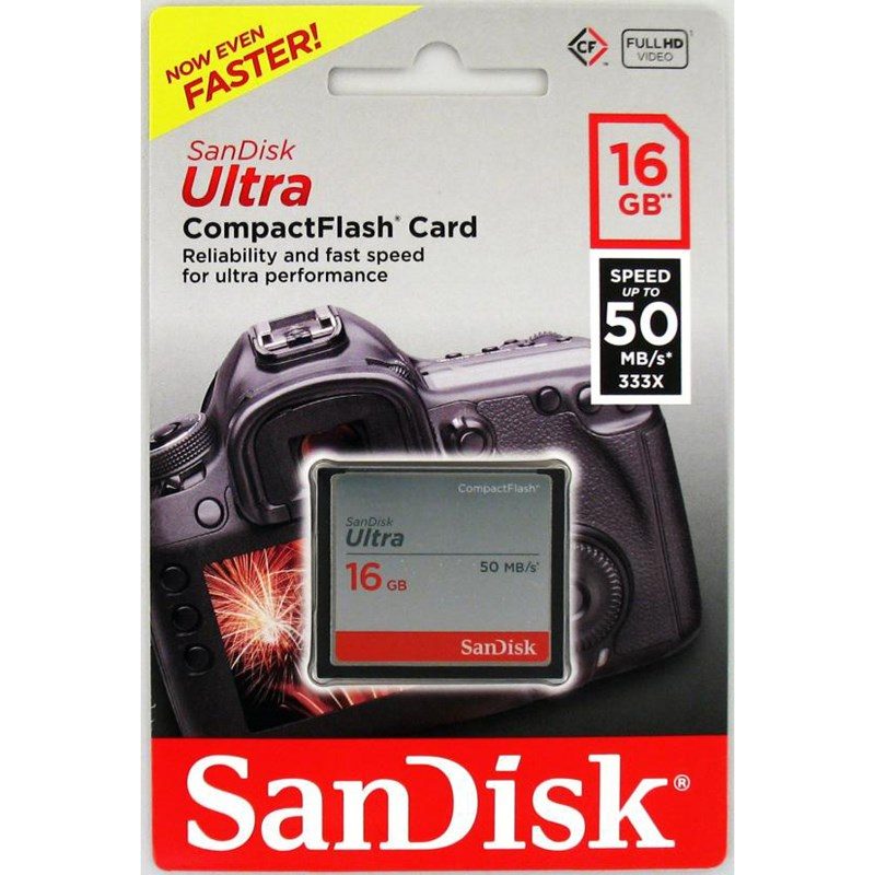  SanDisk Minneskort CF Ultra 16GB 50MB/s