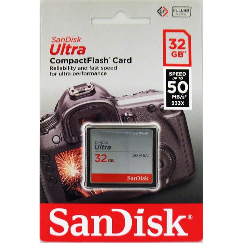 SanDisk Minneskort CF Ultra 32GB 50MB/s