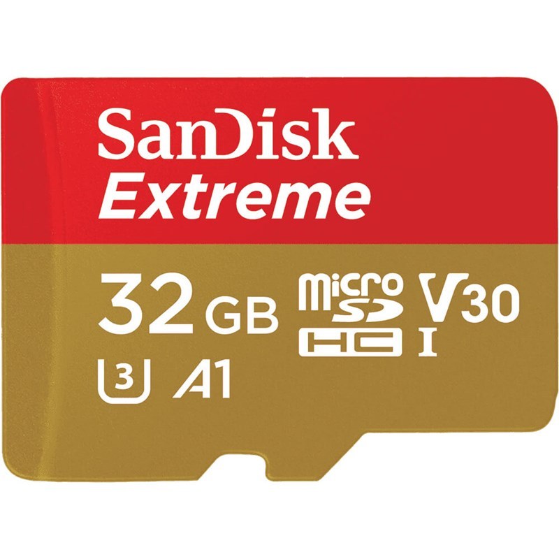 SanDisk Minneskort MicroSDHC Extreme 32GB+Adap Rescue Pro Deluxe 100MB/s