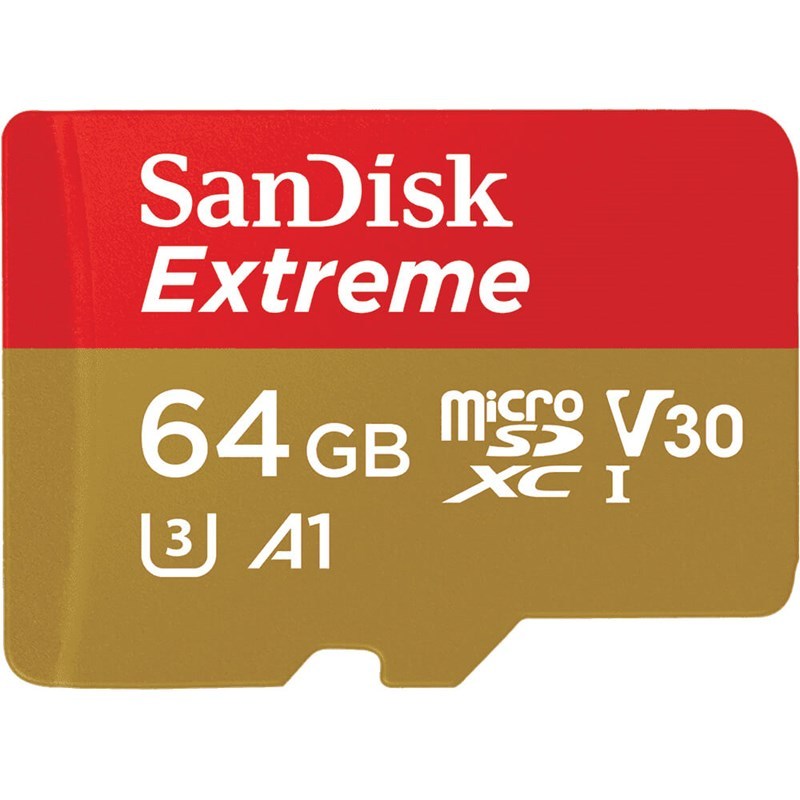  SanDisk Minneskort MicroSDXC Extreme 64GB+Adap Rescue Pro Deluxe 100MB/s