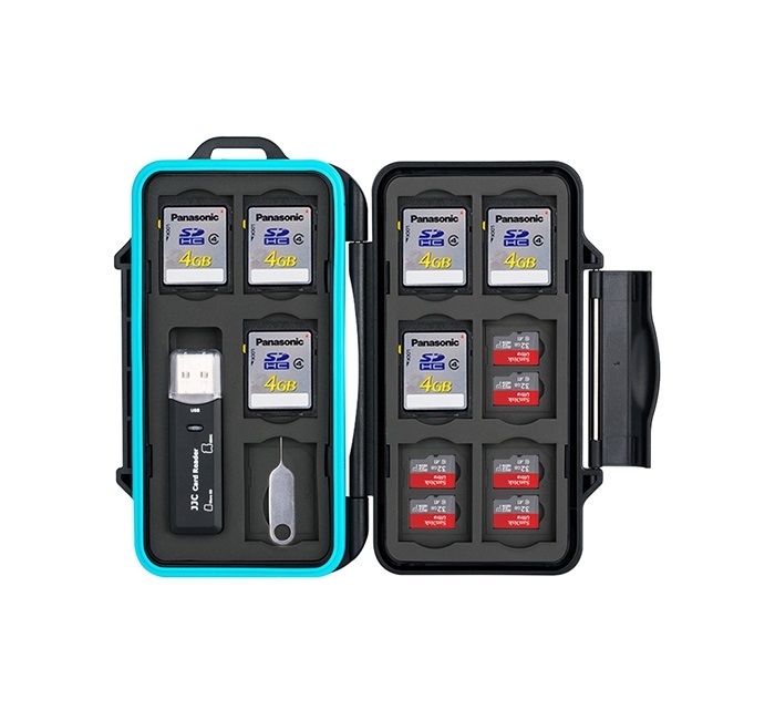 JJC Minneskortsfodral för 12xSD + 16xTF + 2xM-SIM + 2xN-SIM MCR-STS30