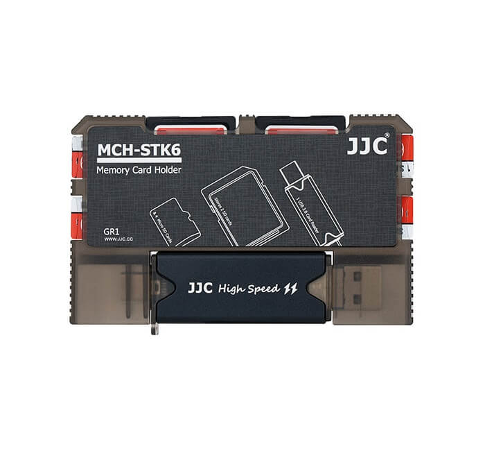  JJC Minneskorthållare & kortläsare för 2xSD 4XMSD