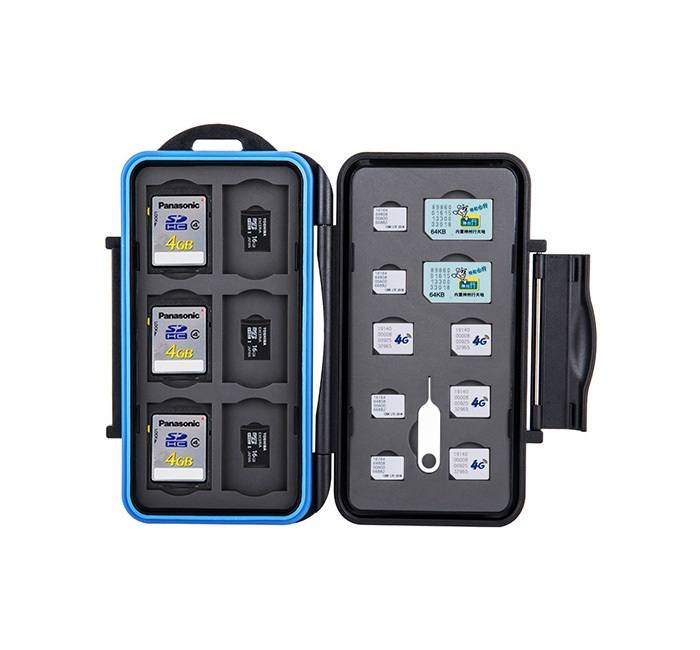 JJC Minneskortsfodral för 6x SD + 6x MSD + 2xSIM + 4x MicroSIM + 4x NanoSIM