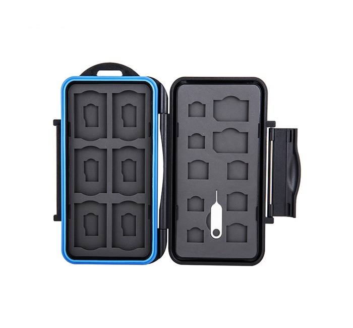 JJC Minneskortsfodral för 6x SD + 6x MSD + 2xSIM + 4x MicroSIM + 4x NanoSIM
