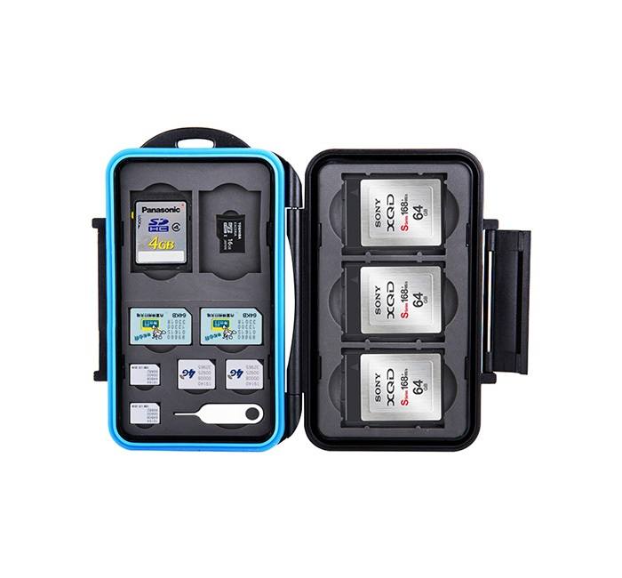 JJC Minneskortsfodral för 2xSD 3xXQD 2xMSD 2xSIM 2xMicroSIM 2xNanoSIM