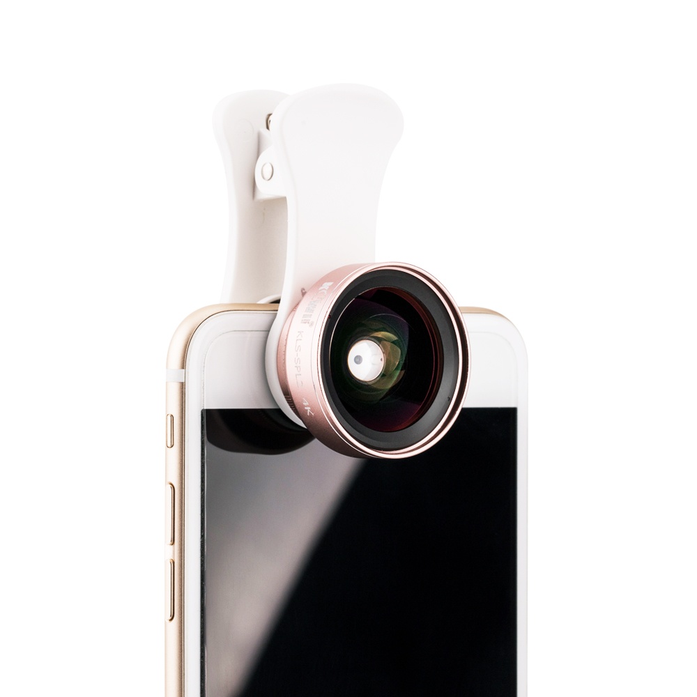 Kiwifotos (2 i 1) Universal Vidvinkel- & Makroobjektiv för smartphones
