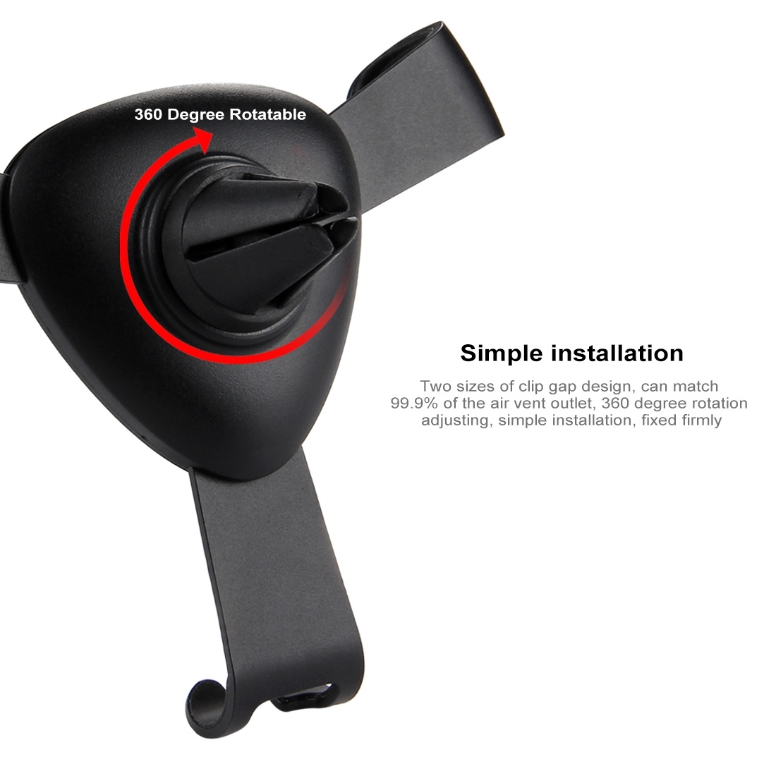 HAWEEL Triangeldesign mobilhållare som fästes i bilens ventilationsgaller