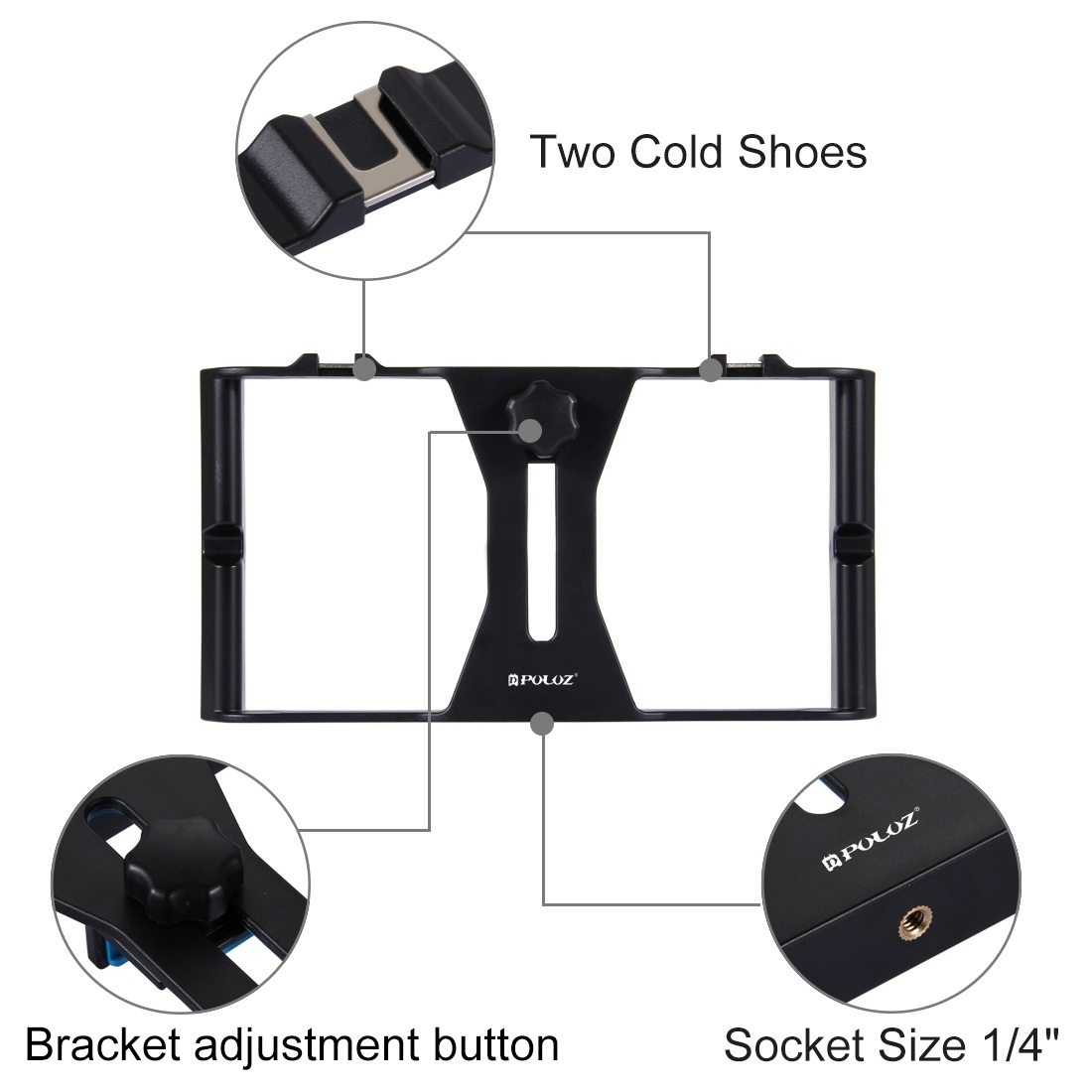 PULUZ Video-Rig för iPhone, Galaxy, och andra Smartphones